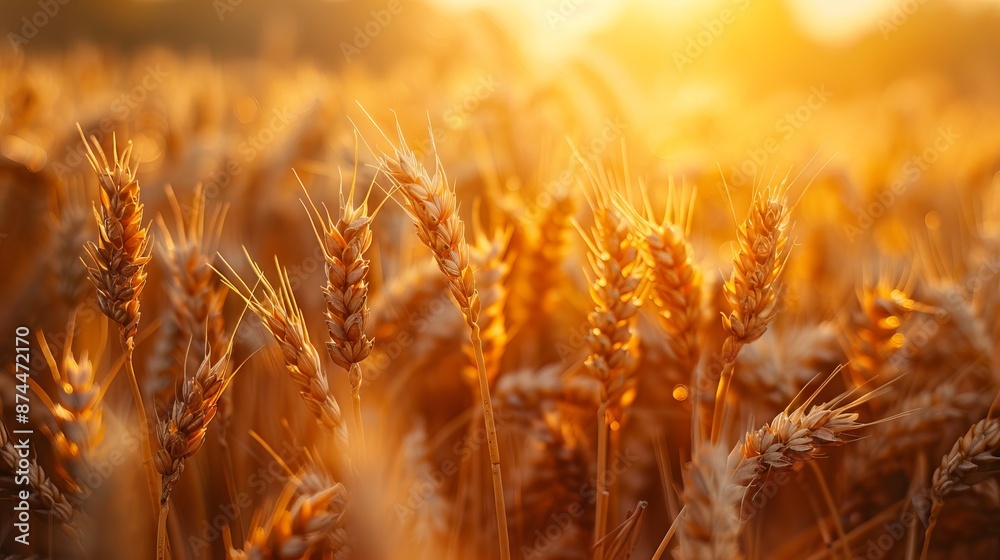 Golden Wheat Field at Sunset Golden Wheat Field at Sunset