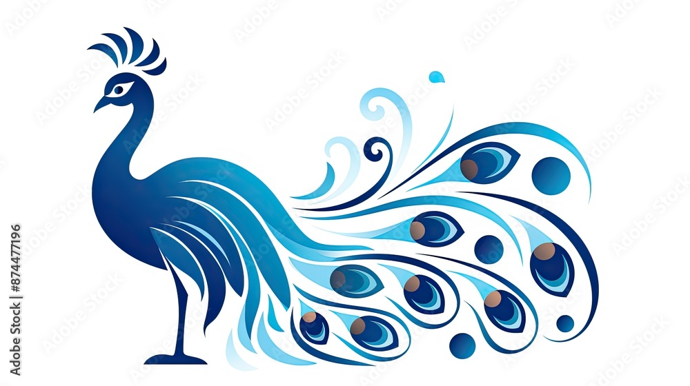 Obraz premium blue bird with feathers