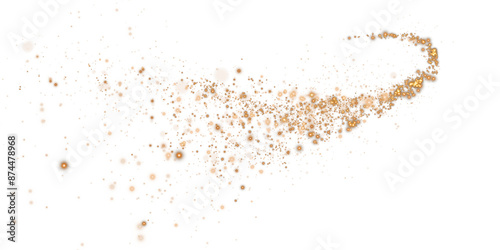Wallpaper Mural Magic shining gold dust. Christmas background. Powder dust light PNG. Fine, shiny dust bokeh particles fall off slightly. Fantastic shimmer effect. PNG. Torontodigital.ca