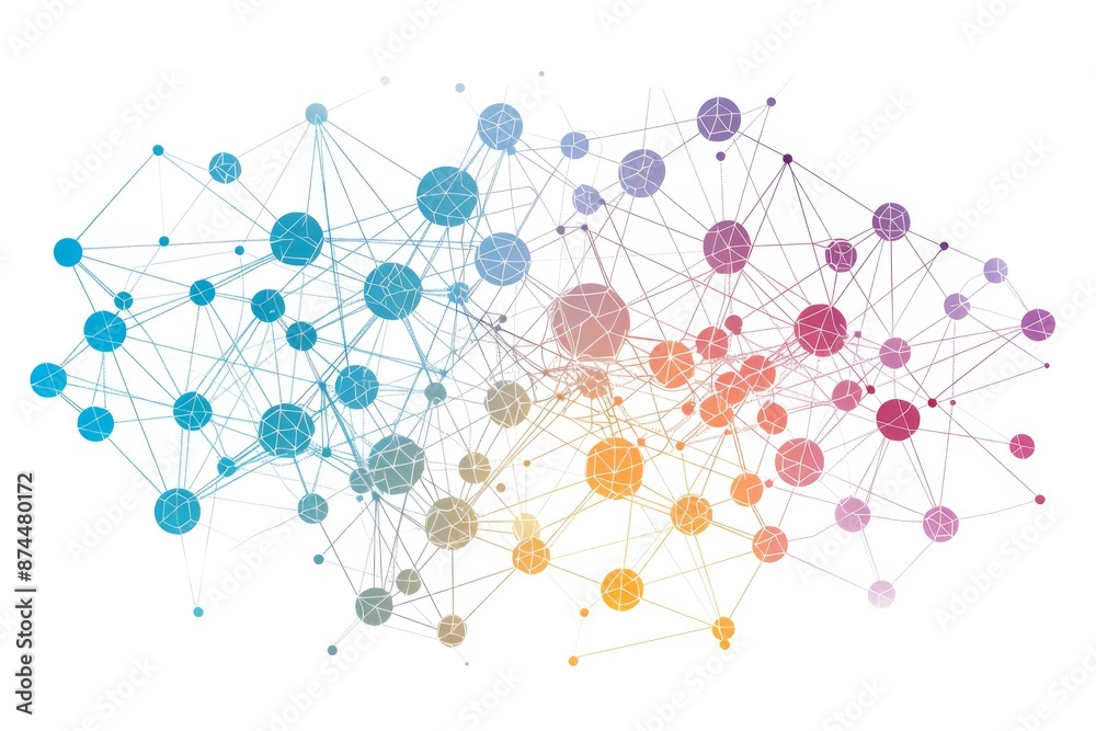 A network of interconnected nodes representing the flow of data in a data science system. Illustration on a clear white background --ar 3:2 --style raw Job ID: debfb625-3b17-4108-9a14-98e53159b6ba A network of interconnected nodes representing the flow of data in a data science system. Illustration on a clear white background --ar 3:2 --style raw Job ID: debfb625-3b17-4108-9a14-98e53159b6ba