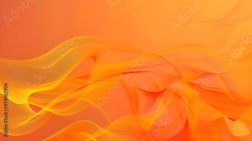 One line in orange Flowing Background