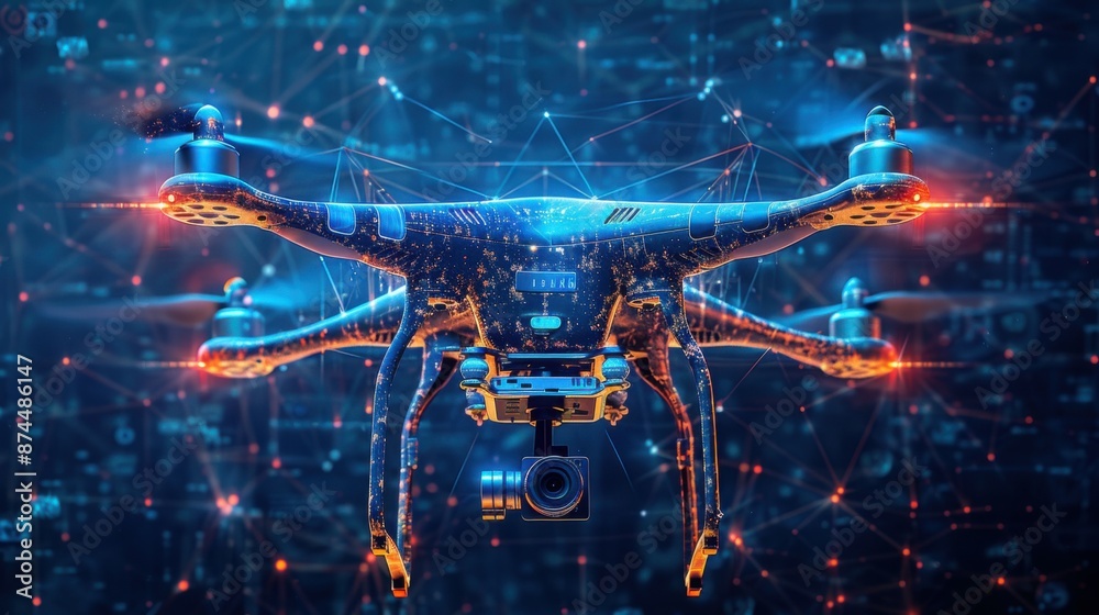 the concept of drone observation of the planet the concept of drone observation of the planet