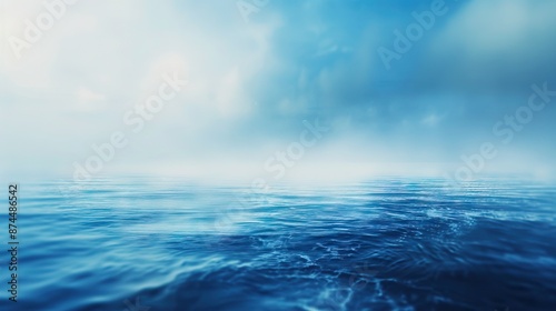 abstract background blue sea blurred