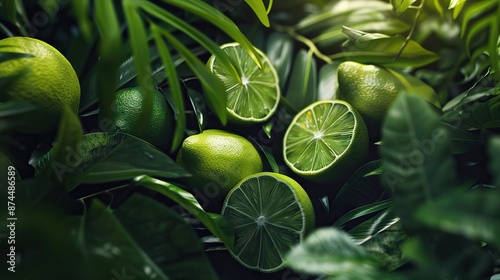 abstract background green lime tropical