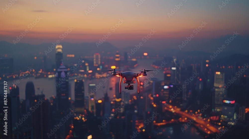 the concept of drone observation of the planet