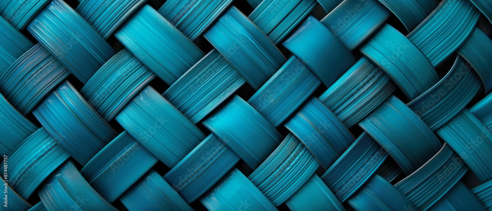 Rattan pattern as picture background in blue color Rattan pattern as picture background in blue color