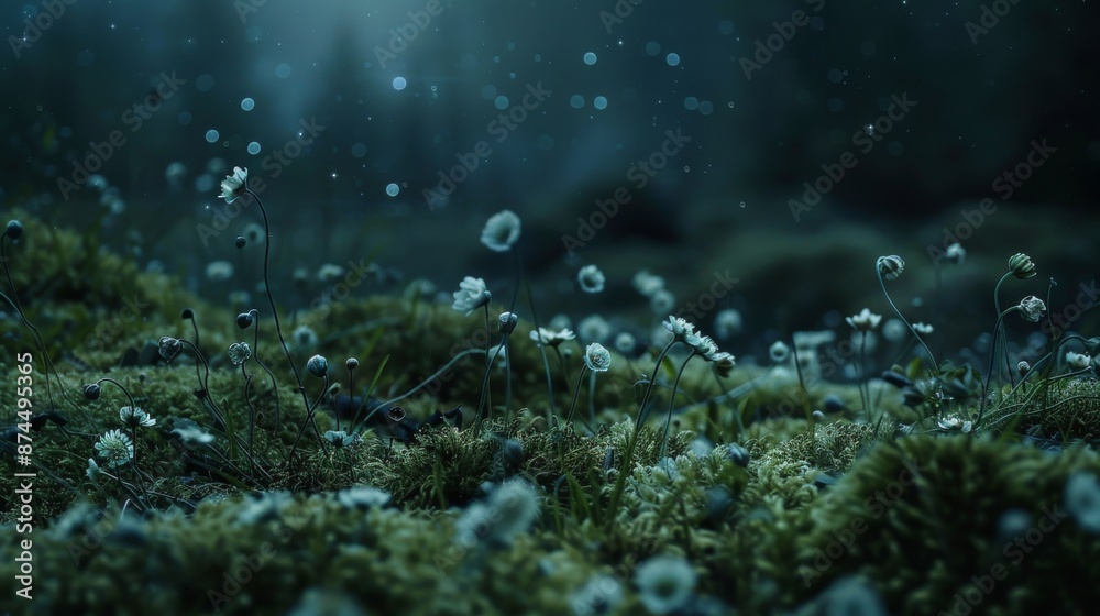 Fototapeta premium Enchanted Nighttime Meadow