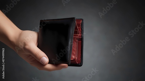 Hand show moneyless empty wallet
