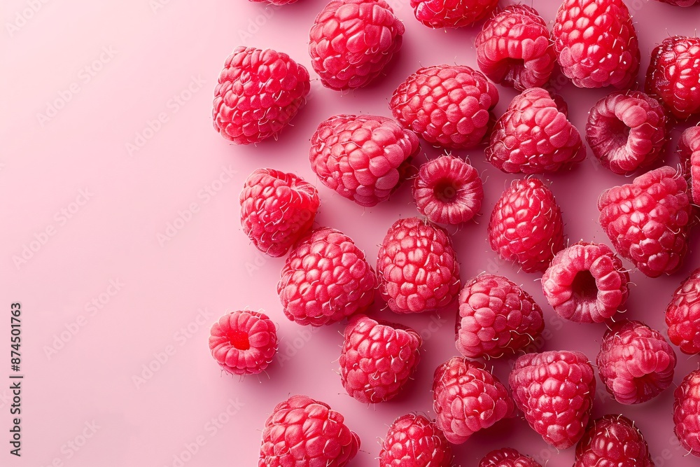 Macro shot of fresh, dew-covered raspberries with a soft-focus background. Raspberry banner. raspberry background. Macro shot of fresh, dew-covered raspberries with a soft-focus background. Raspberry banner. raspberry background.