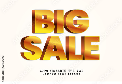 vector Big Sale 3d text effect Fully Editable