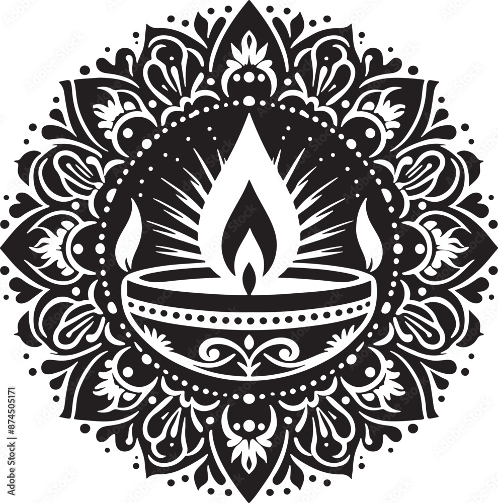 Diwali item silhouette Vector illustration editable design Diwali item silhouette Vector illustration editable design