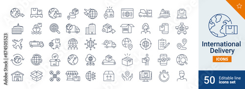 International icons Pixel perfect. World, support, delivery, ...	
