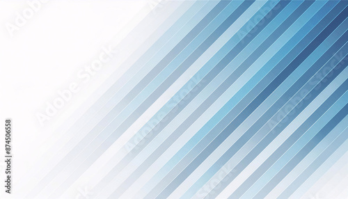 フラットな青と白のメタリック背景 背景画像 Generative AI photo