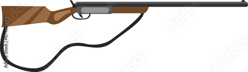 Hunting shotgun vector illustration. Guns drawin