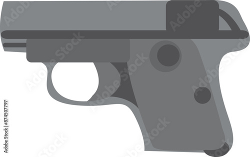 Pistol vector illustration. Guns drawin