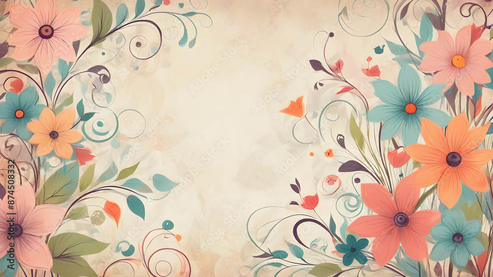 Artifical Intelligence generated seamless floral elements. Abstract Modern Brochure floral Design patterns Artifical Intelligence generated seamless floral elements. Abstract Modern Brochure floral Design patterns