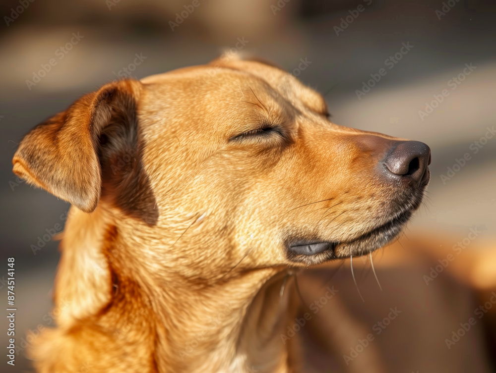 The dog is feeling hot from the high temperature outside
