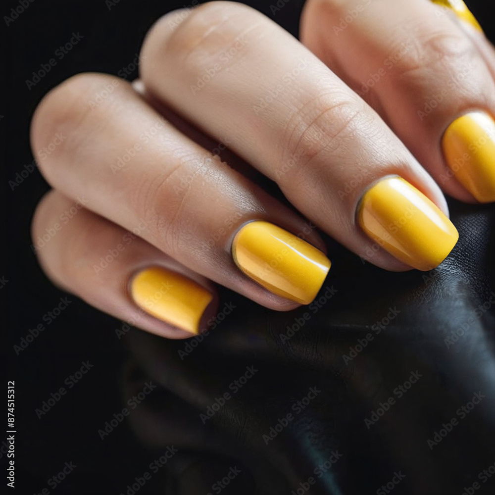 Yellow manicure Yellow manicure