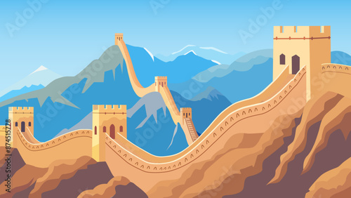 The Great Wall of China A Majestic Mountain View