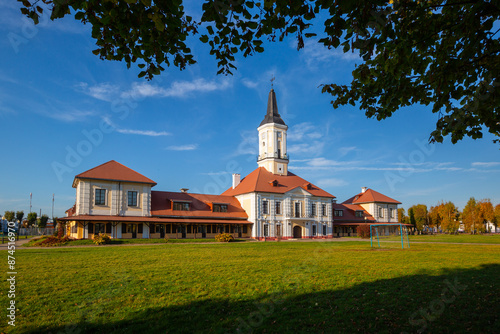 Town hall in Shklou, Belarus photo