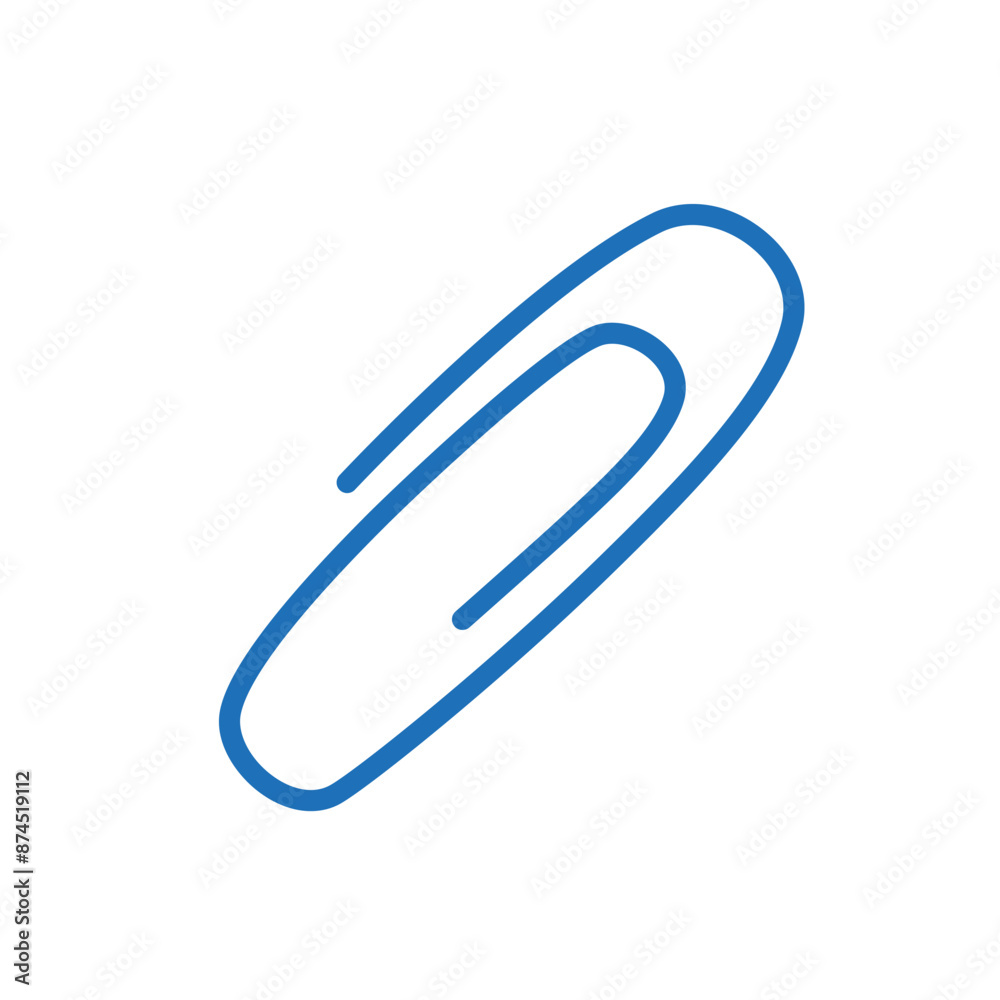 Paper clip isolated vector illustration Paper clip isolated vector illustration