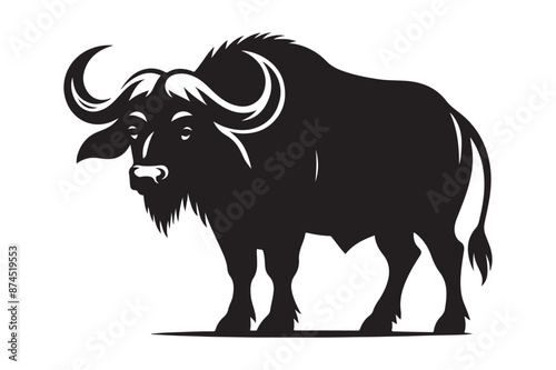 Buffalo silhouette vector illustration