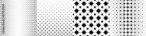 Monochrome geometrical pattern collection