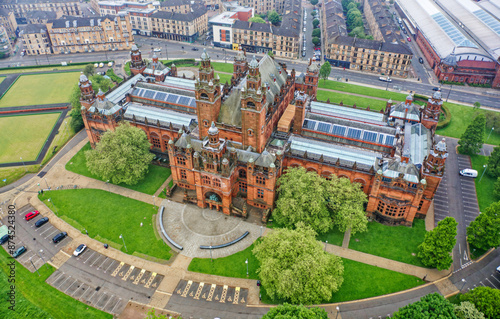 Kelvingrove museum in Glasgow viewed from above photo