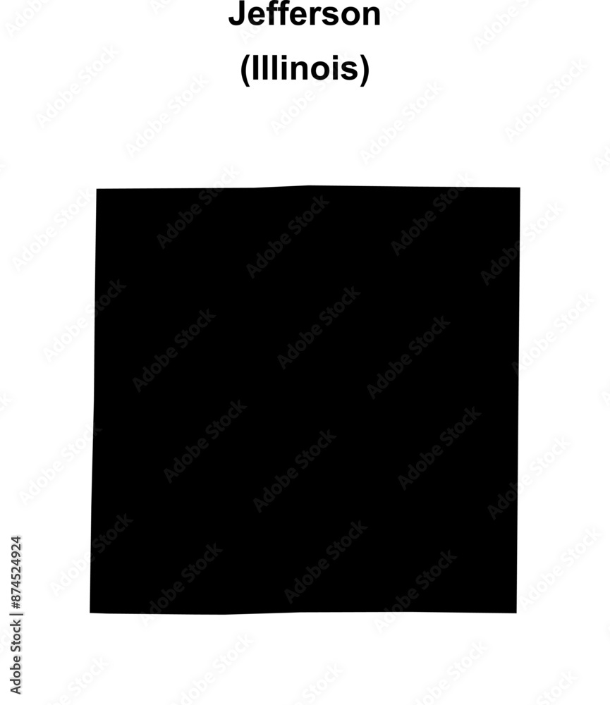 Jefferson County (Illinois) blank outline map Jefferson County (Illinois) blank outline map