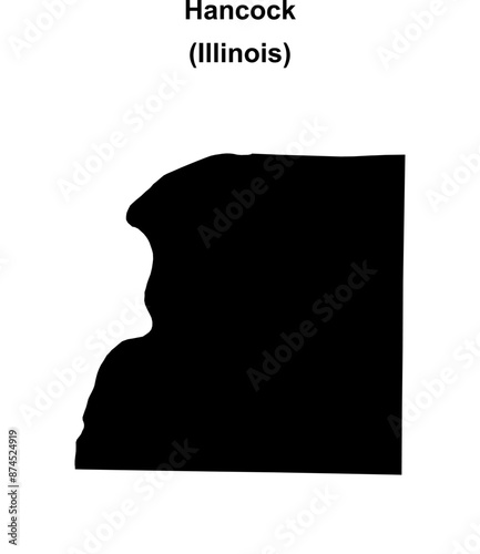 Hancock County (Illinois) blank outline map
