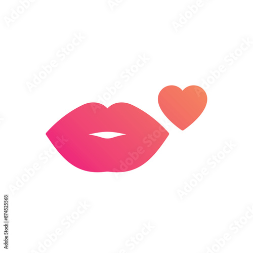 Kiss vector icon