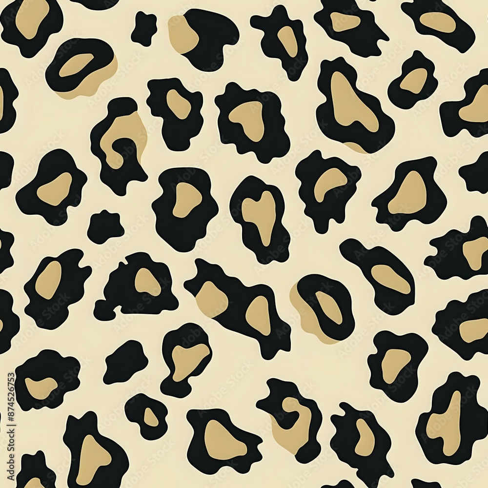 Wild Black Spots on Dark Gold Background Pattern Wild Black Spots on Dark Gold Background Pattern