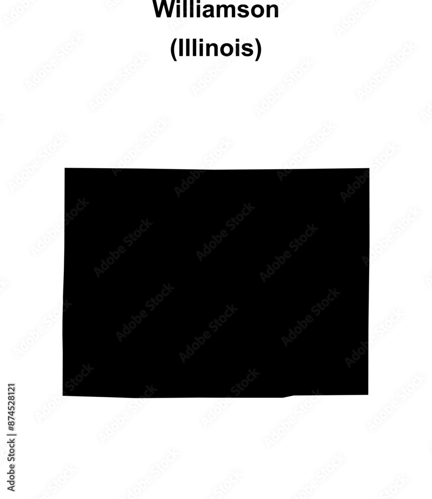 Williamson County (Illinois) blank outline map Williamson County (Illinois) blank outline map