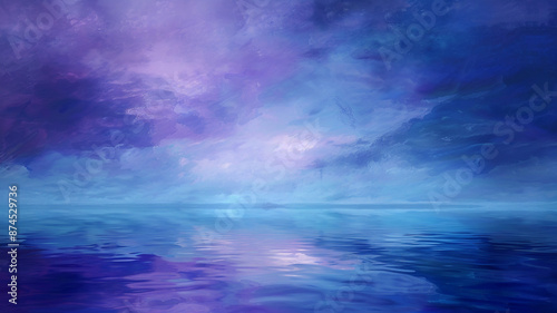 Background with Cool Blues and Purples, Creating Tranquil Scene