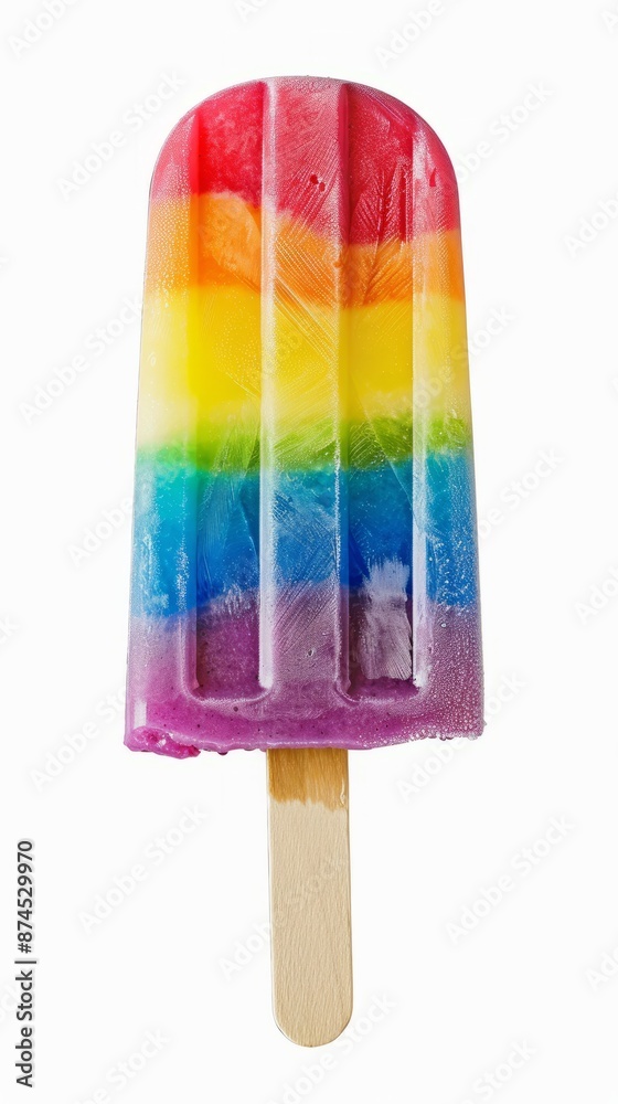 Rainbow frozen juice on a white background Rainbow frozen juice on a white background