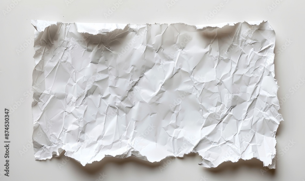 Simple blank paper sheet on white background Simple blank paper sheet on white background