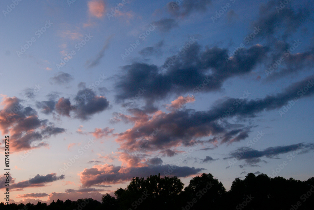 Pink And Gray Clouds At Sunset Pink And Gray Clouds At Sunset