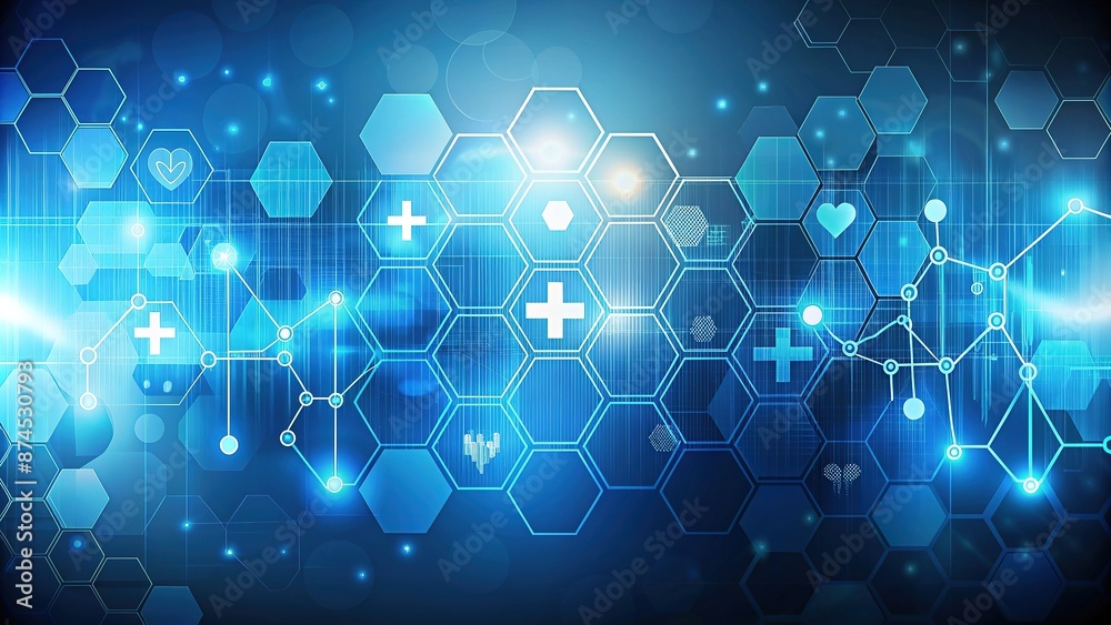 Abstract white and blue background with medical theme Abstract white and blue background with medical theme