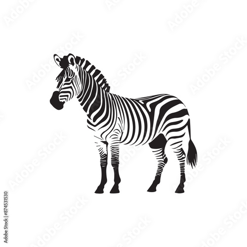 zebra silhouette vector illustration