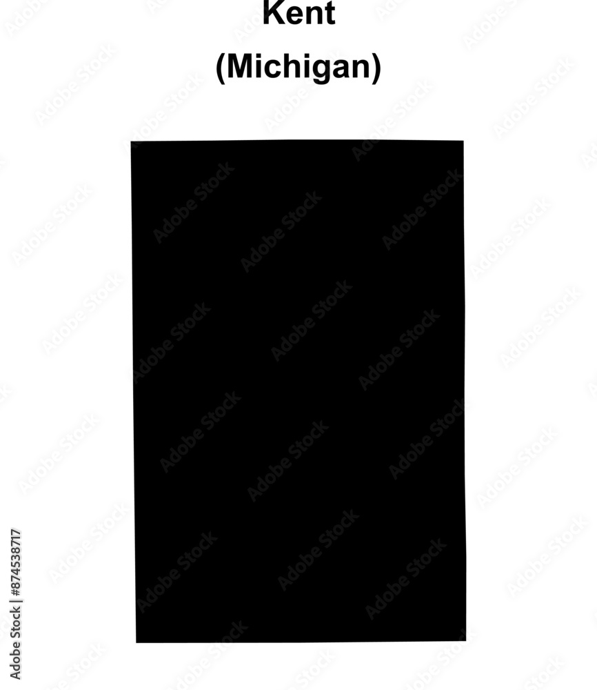 Kent County (Michigan) blank outline map Kent County (Michigan) blank outline map
