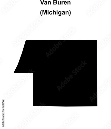 Van Buren County (Michigan) blank outline map