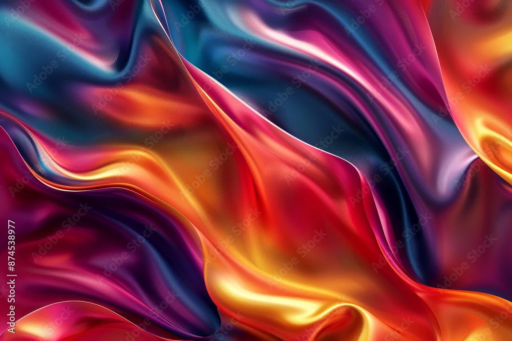 Obraz premium A colorful piece of fabric with a red stripe