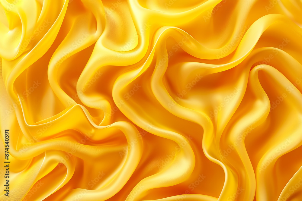 Obraz premium A yellow fabric with a wave pattern