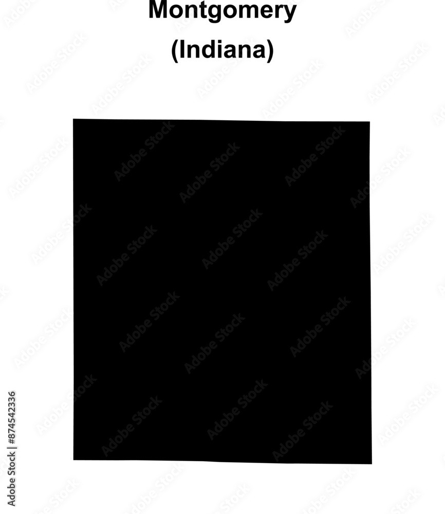 Montgomery County (Indiana) blank outline map Montgomery County (Indiana) blank outline map