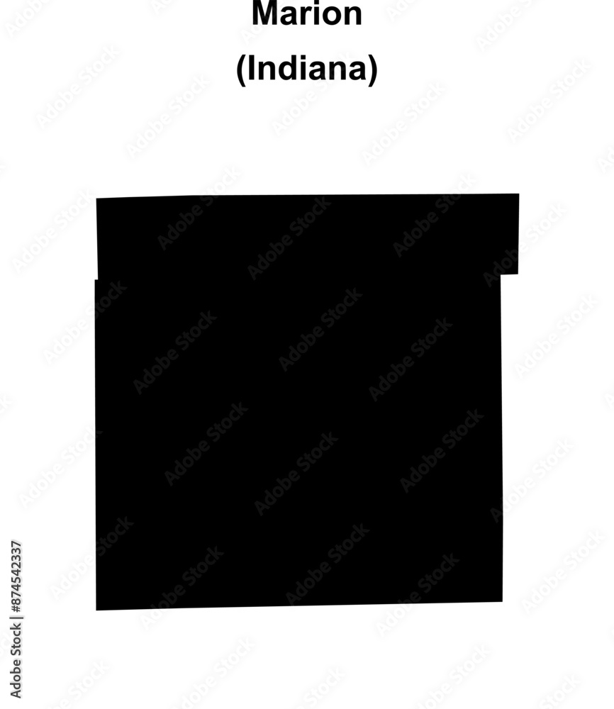 Marion County (Indiana) blank outline map Marion County (Indiana) blank outline map
