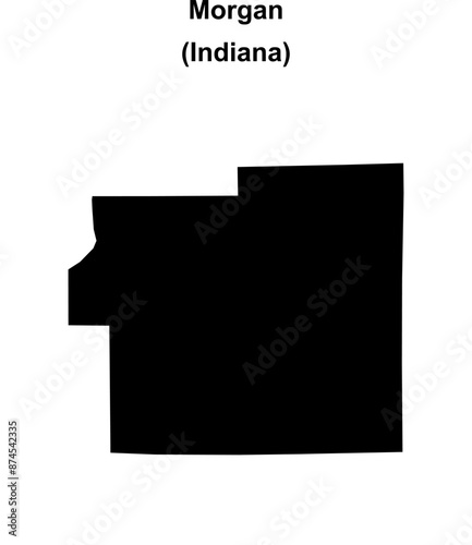 Morgan County (Indiana) blank outline map