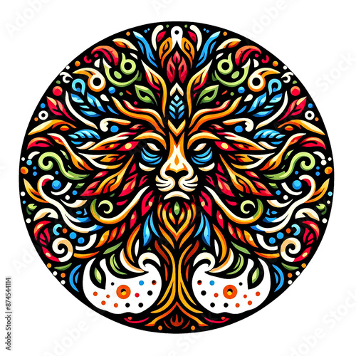 colorful animal themed pattern	
 photo