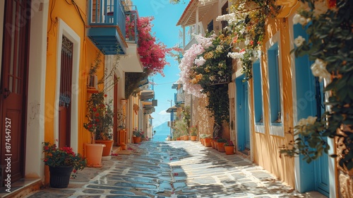 Fototapeta Naklejka Na Ścianę i Meble -  old streets of greece
