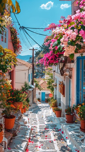 Fototapeta Naklejka Na Ścianę i Meble -  old streets of greece