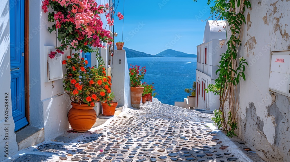 Fototapeta premium old streets of greece